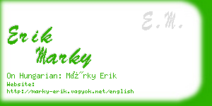 erik marky business card